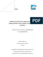 Análisis de La Traducción de Compuestos Alemanes Del Lenguaje Científico-Técnico