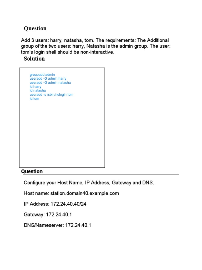 Questions Sans Reponse PDF Networking & Web