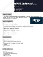 Curriculum Abner Carvalho vendas representação