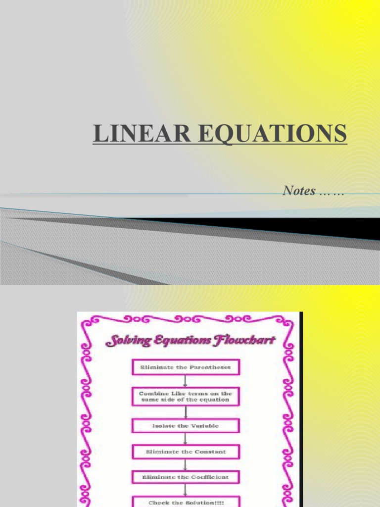 Linear Equations PDF Equations Applied Mathematics