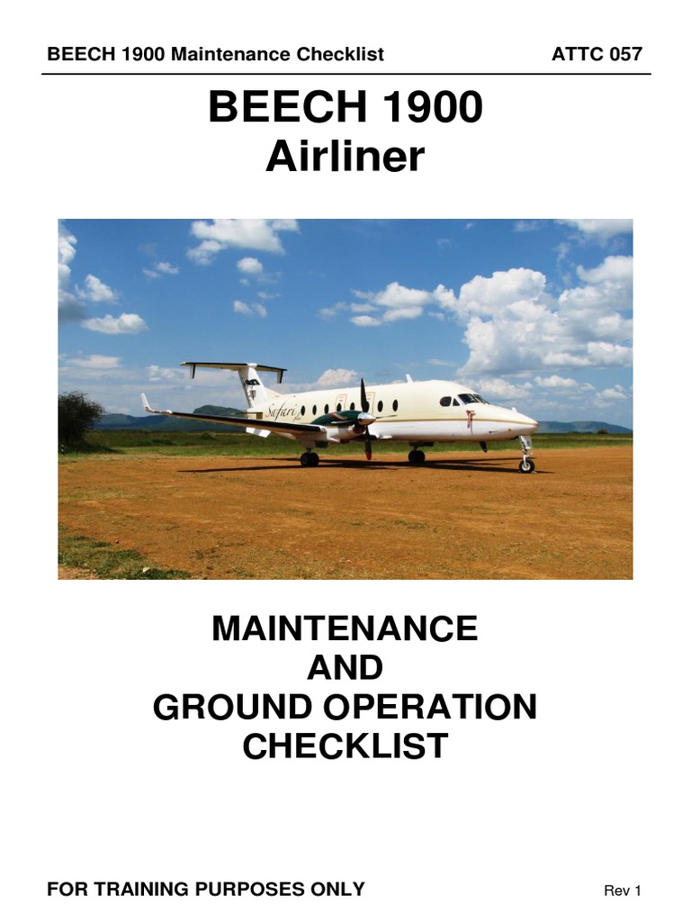 Beech 1900 Maintenance Checklist | PDF | Machines | Vehicles