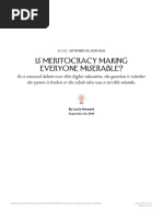 Is Meritocracy Making Everyone Miserable? - The New Yorker