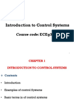 Introduction to Control Systems Course Code ECEg3132