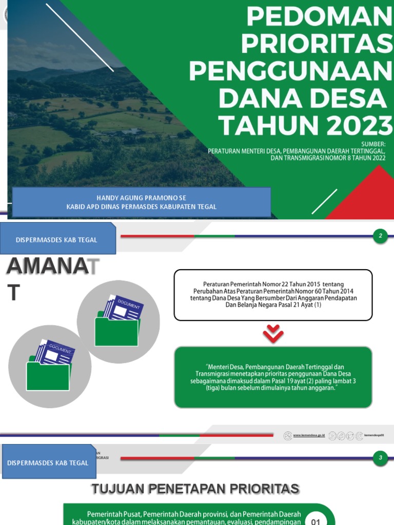 TV Desa Sharing Presentasi Menteri TTG Permendes PDTT No 8 Tahun 2022