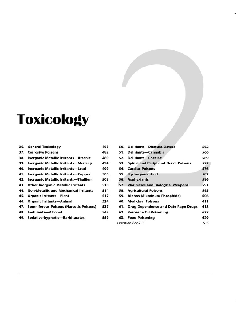 O_G_U Toxicology | PDF | Poison | Chemical Substances