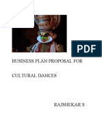 Business Plan Proposal for Cultural Dances