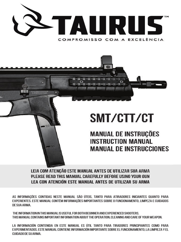 MANUAL DE INSTRUÇÕES - PISTOLAS TH TRILINGUE Logo Novo - CDR, PDF, Carregador (armas de fogo)