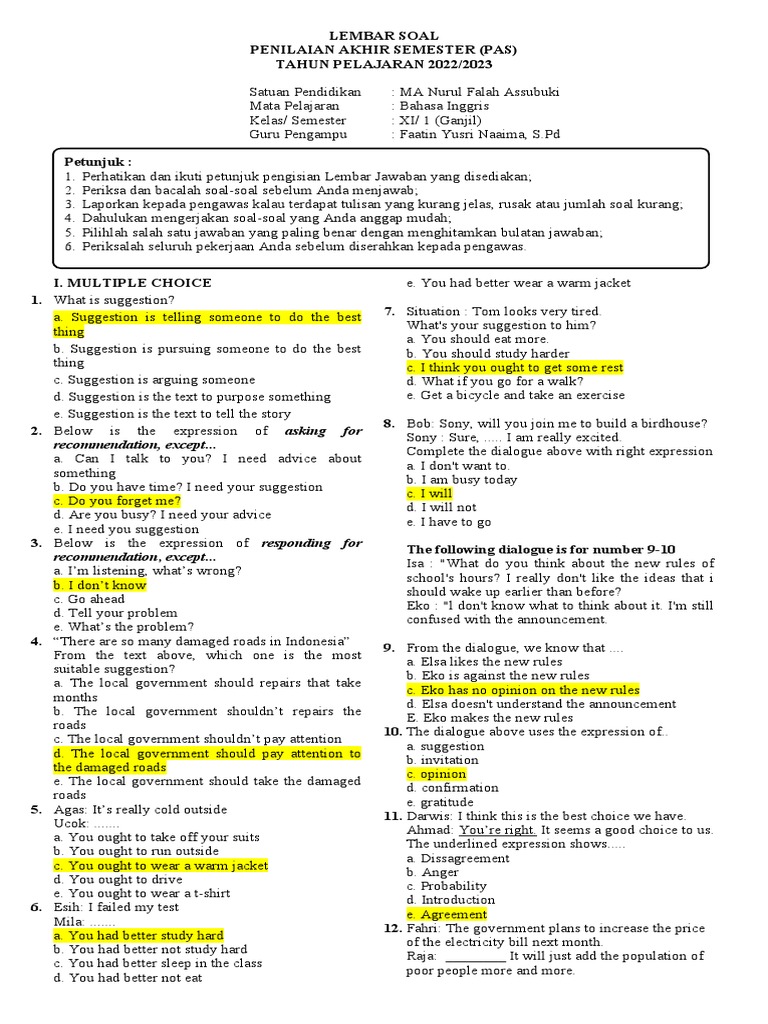 English Dialogue Completion Exercises | PDF | Traffic Collision