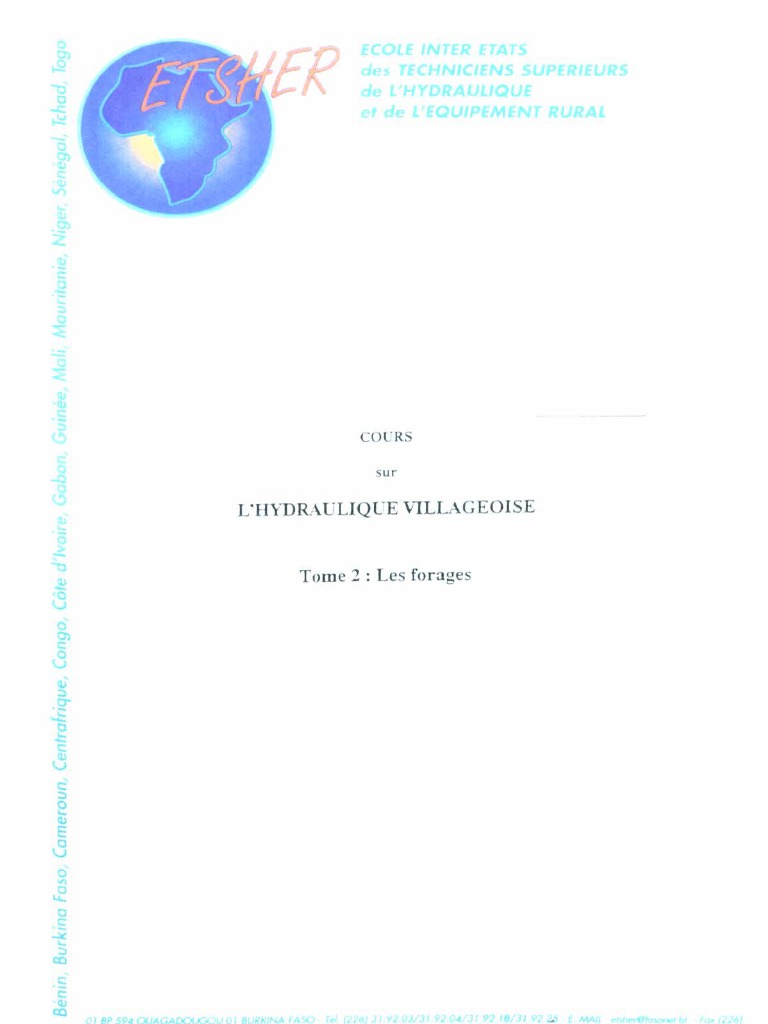 Techniques de forage en hydraulique villageoise | PDF | Matériaux ...