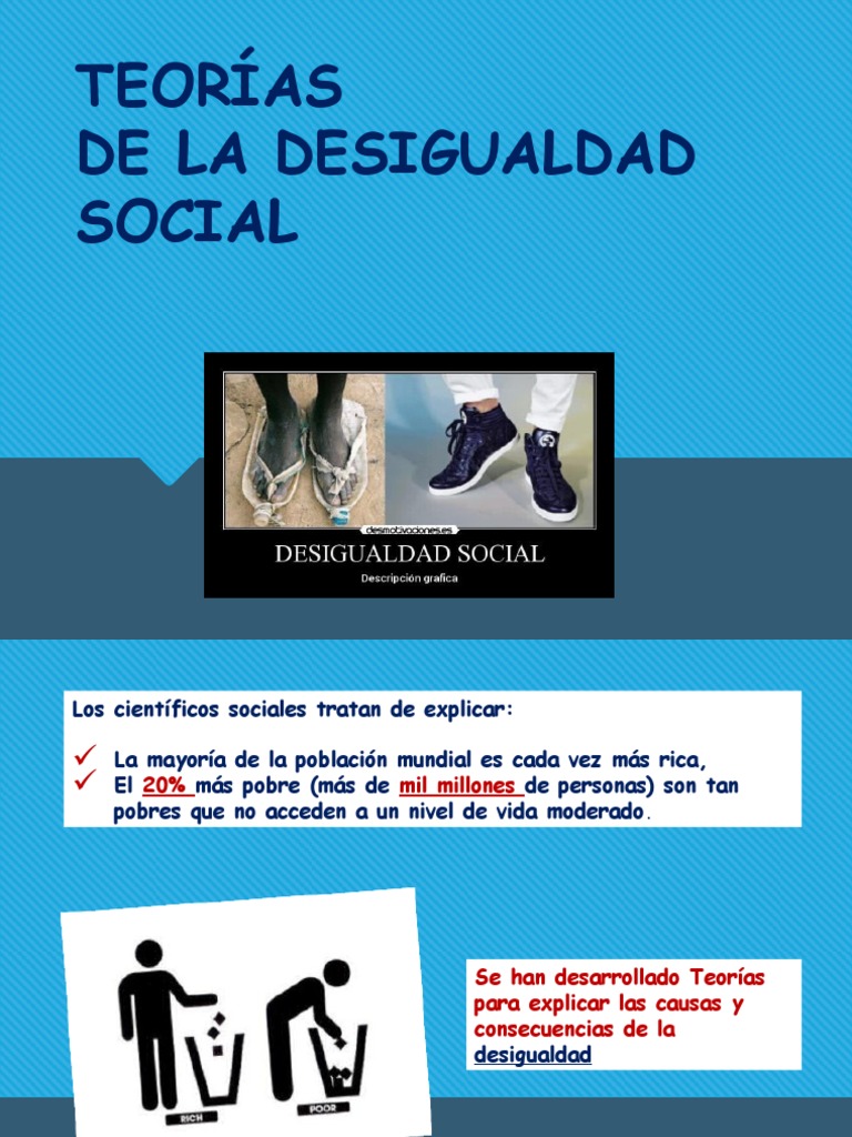 02 Teorías de La Desigualdad Social | PDF | Sociedad | Pobreza