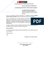 SOLICITO PERMISO POR ONOMÁSTICO AMAUTA - Perú