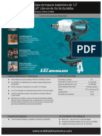 Ficha Tecnica de Pistola de Impacto Inahalmbrica Makita