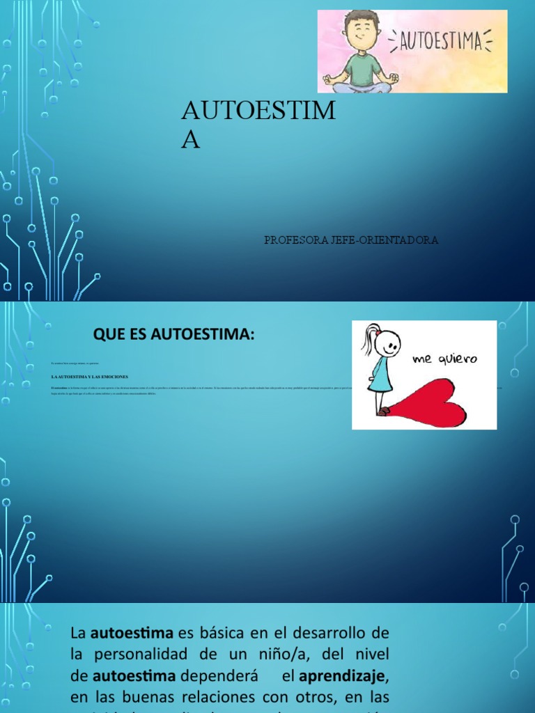 Importancia de la Autoestima Infantil | PDF | Autoestima | Conceptos ...
