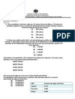 Matemática - Prova com 21 questões sobre diversos assuntos