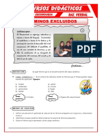 Ejercicios de Terminos Excluidos Para Tercero de Secundaria