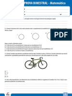 Prova de matemática sobre ângulos, círculos e figuras geométricas