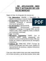 Ámbitos de Aplicación Más Relevantes y Actuales de Los Lenguajes de Marcas