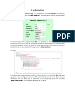 3º Clase - Mantenedor en Datos en PHP - Modificar