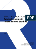 Study Regulation For Subject Module in International Studies