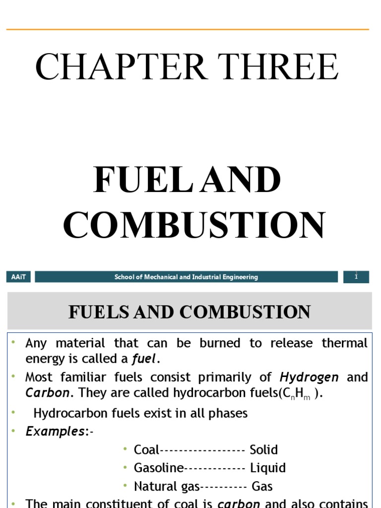 Fuels and Combustion Overview | PDF | Combustion | Stoichiometry
