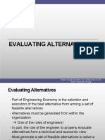 Evaluation & Comparing Alternatives (IRR Method)
