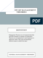 Overview of Management Theories