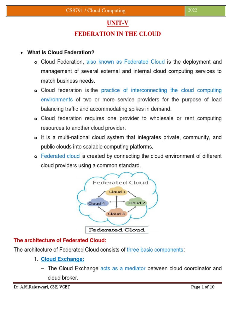 Cloud Federation | PDF | Cloud Computing | Computer Network