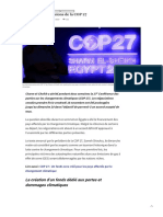 Les Principaux Accords Obtenus Lors de La COP 27