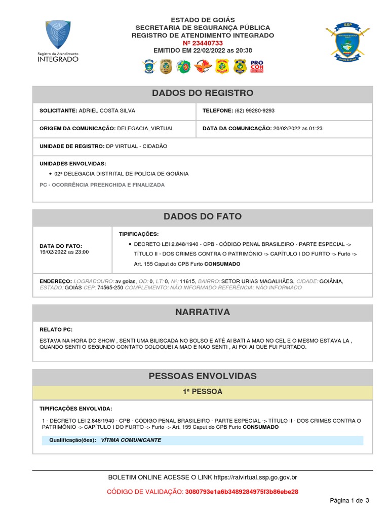 Bo Online Manaus Pe