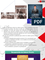 1) Saberes Previos - Conflicto Cognitivo - Evaluación y Retroalimentación