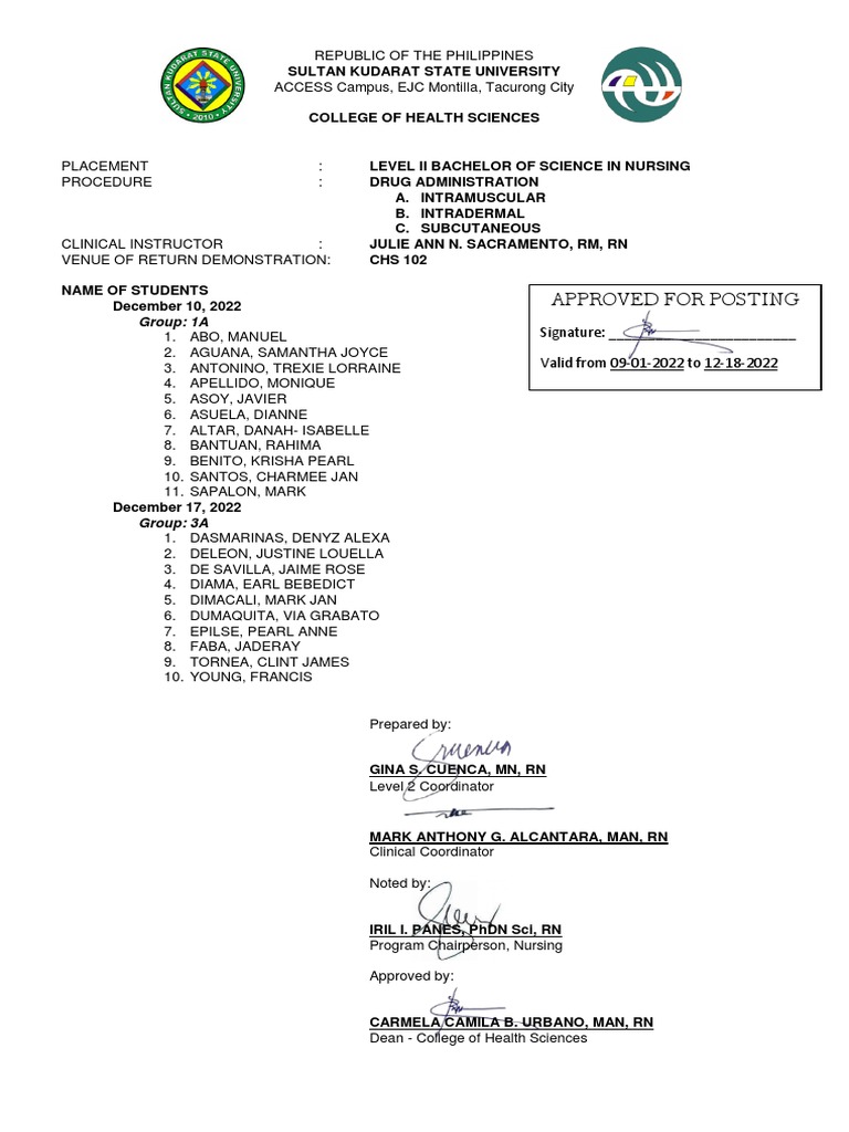 Nursing Drug Administration Procedures | PDF | Employment ...