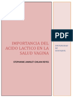 Importancia Del Acido Lactico en La Salud Vagina