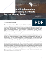 Designing and Implementing Production Sharing Contracts For The Mining Sector