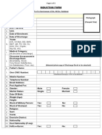 Induction Form For CAT-II Staff (Ex Servicemen)