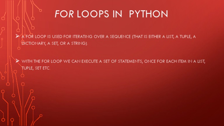 For Loops in Python | PDF