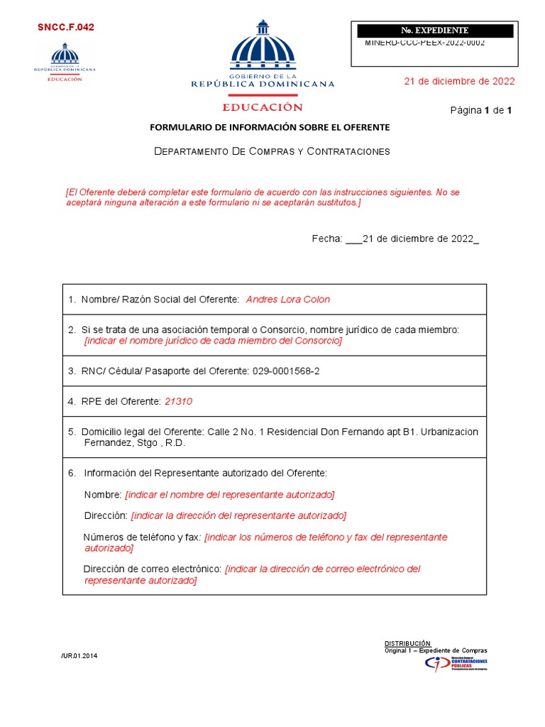 Modulo De Oferente Y Sembradoras