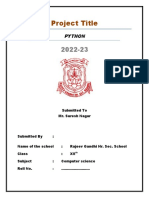 PROJECT FRONT PAGE School