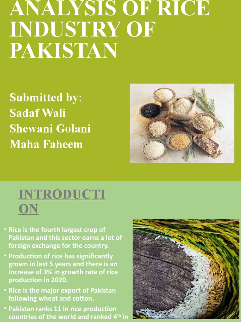 Pakistan Rice Industry Analysis | PDF | Rice | Subsidy