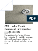 Residential Fire Sprinkler Heads Special