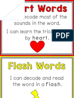 Heart Words Teaching Posters