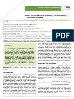 Occurrence of Cucumber Mosaic Virus CMV in Cucumber Cucumis L Growing Areas of Bagalkot District of Karnataka