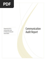 Communication Audit Report Sample