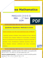 Quadratic Equations Solving Methods Notes