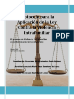 Consejo Nacional de la Judicatura - Protocolo para la Aplicacion de la Ley contra la Violencia Intrafamiliar