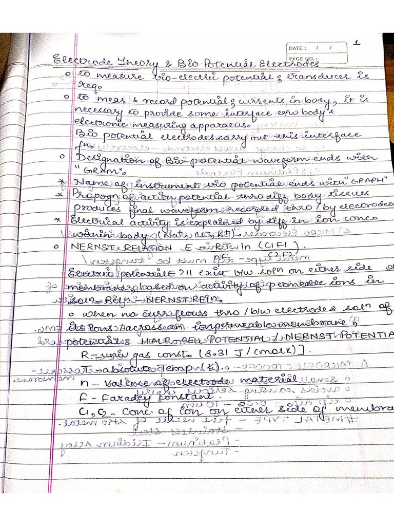 Medical Electronics Notes PDF