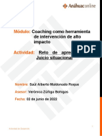 Reto de Aprendizaje 2. Juicio Situacional