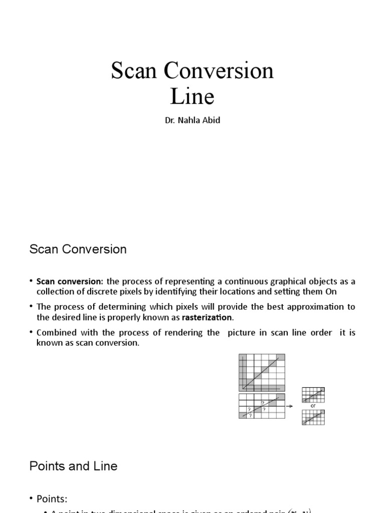 Scan Conversion Line PDF Algorithms Applied Mathematics