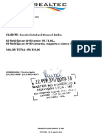 Orçamento para refil de impressora Epson para escola