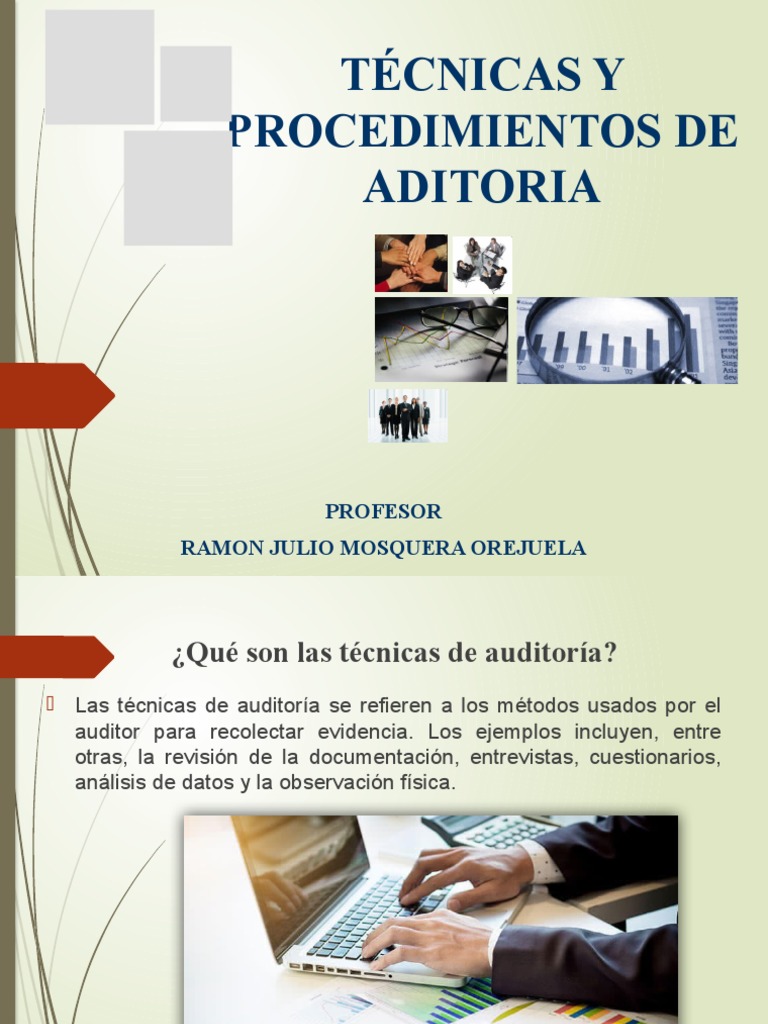 Tecnicas Y Procedimientos De Auditoria Pdf Auditoría Contralor