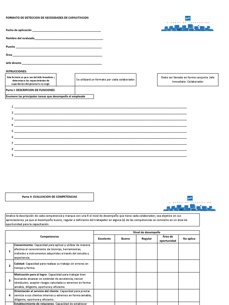 Formato DNC para Capacitación 2023 | PDF | Toma de decisiones | Ciencia ...